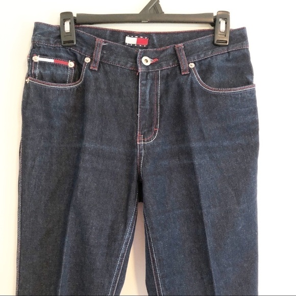 Tommy Jeans dark-wash sequin bootcut jean. Size 9 - Picture 2 of 9